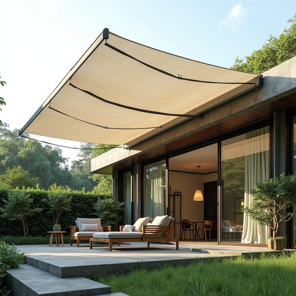 Mẫu mái xếp di động cho sân thượng biệt thự ở Đà Lạt, kết hợp hài hòa với kiến trúc xanh